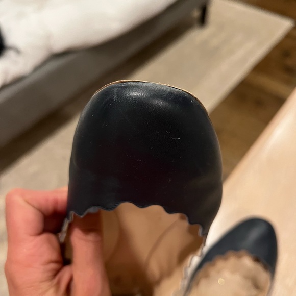 Chloe scalloped flats size 39.5 - Picture 2 of 4